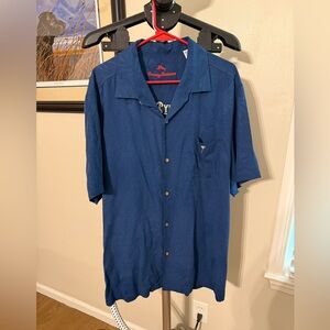 Tommy Bahama “Why Limit Happy to an Hour?“ collared shirt